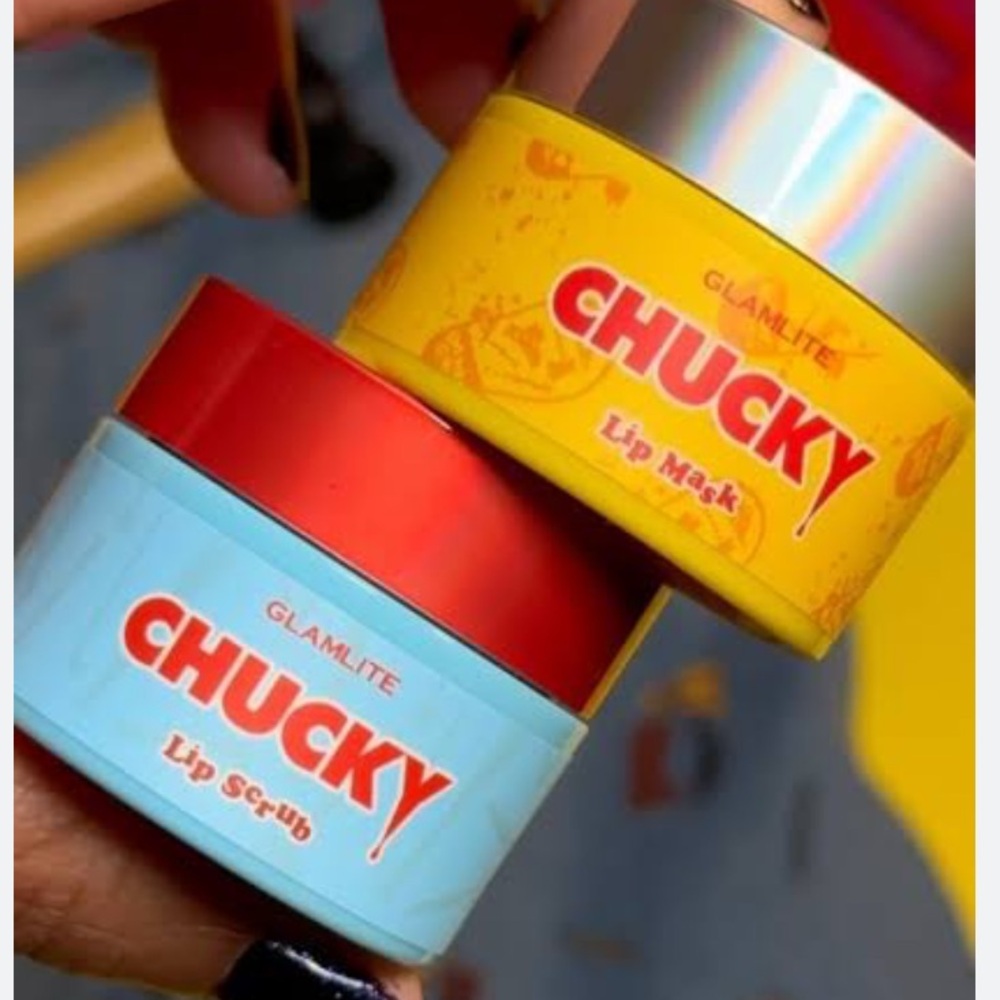 Glamlite x Chucky Good Guys Lip Kit Lip Scrub & Mask Balm Set Duo BNIB